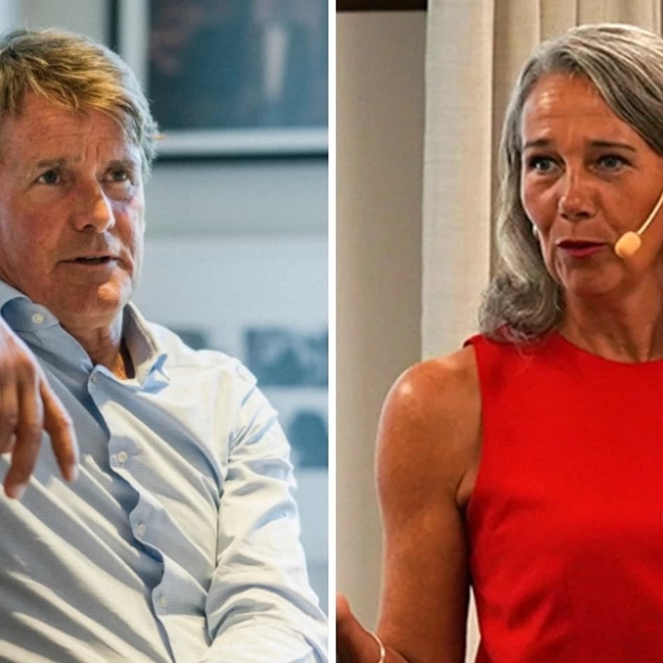 Cevian Capital-grundaren Christer Gardell och Nordeas chefekonom Annika Winsth