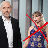 Torbjörn Isaksson, chefsanalytiker på Nordea, och Taylor Swift med ett kryss över.