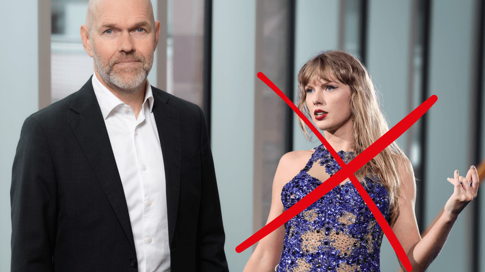 Torbjörn Isaksson, chefsanalytiker på Nordea, och Taylor Swift med ett kryss över.